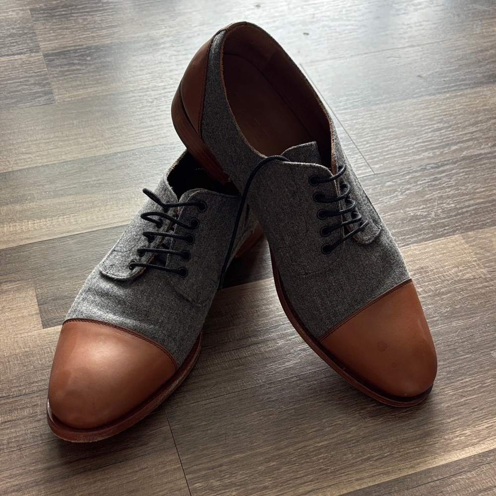 Taft “The Jack” Gray and Brown Cap Toe Oxfords